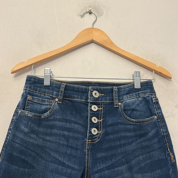 INC International Concepts Straight leg Frayed Hem Blue Jeans Size 4 EUC - Picture 10 of 12